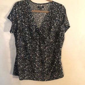 CHAPS Blue floral blouse 👚 size 1X